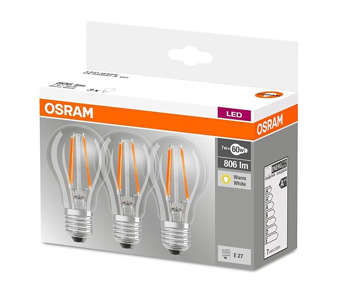 Osram SADA 3x LED Žárovka VINTAGE E27/7W/230V 2700K - Osram P224542