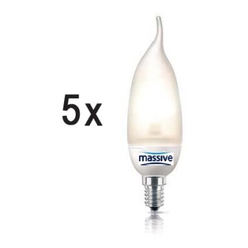 SADA 5x E14/5W úsporná žárovka Philips Massive