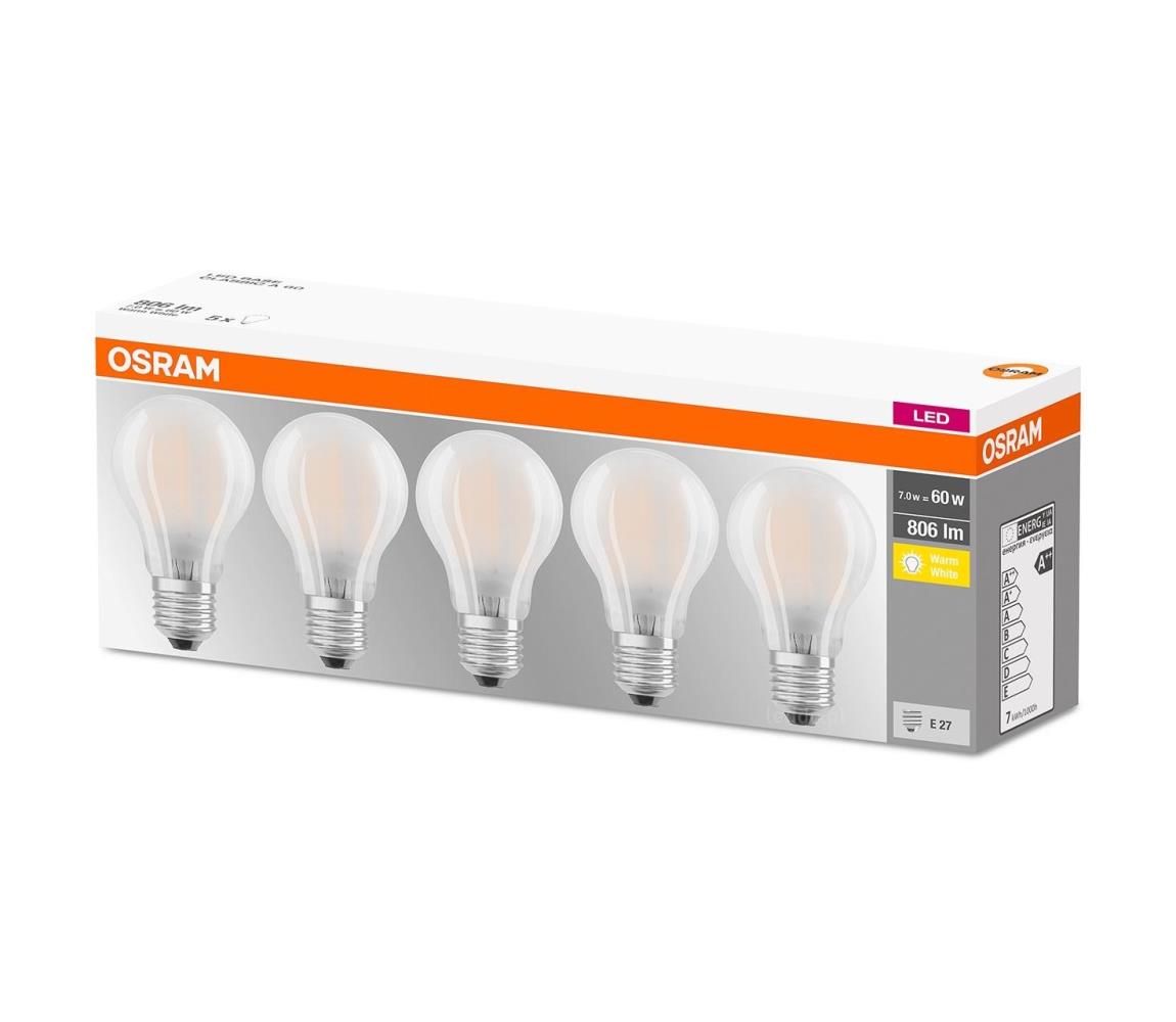 Osram SADA 5x LED Žárovka E27/7W/230V 2700K - Osram P227309