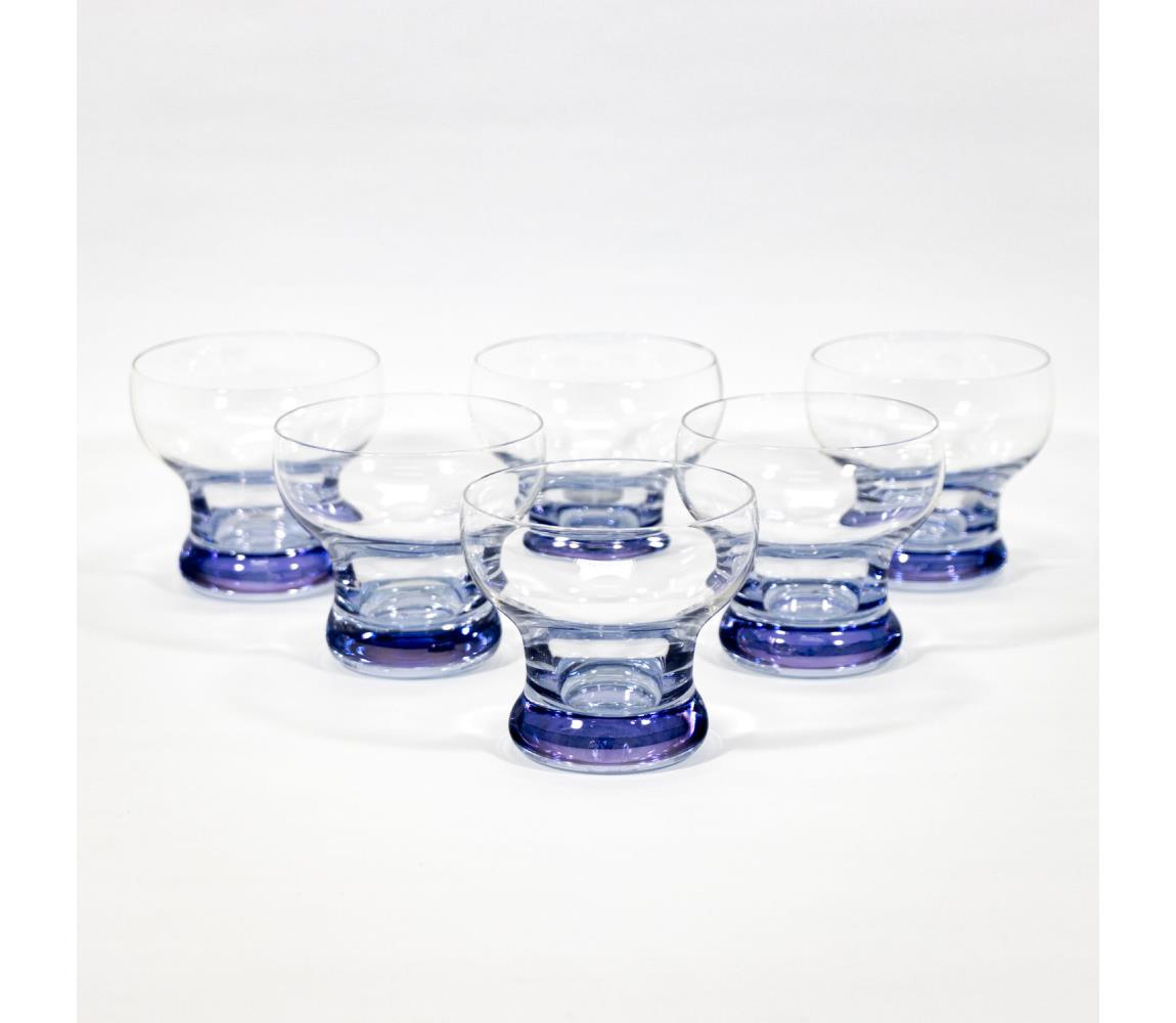 Výrobce po 1 ks Sada 6x sklenice Katka 150 ml čirá s modrým nádechem KK00774