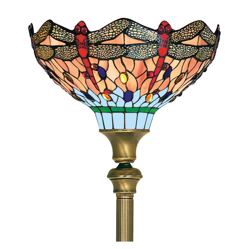 Searchlight - Tiffany stojací lampa DRAGONFLY 1xE27/60W/230V