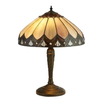 Searchlight - Tiffany stolní lampa PEARL 2xE27/60W/230V