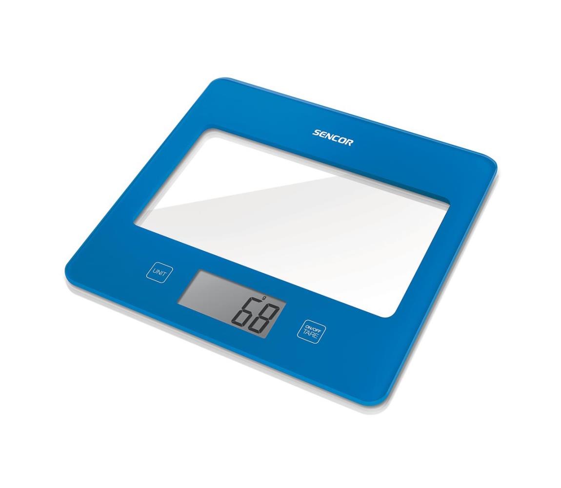 Sencor Sencor - Digitální kuchyňská váha 1xCR2032 modrá 