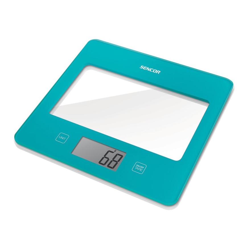 Sencor - Digitální kuchyňská váha 1xCR2032 tyrkysová