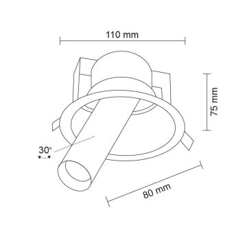 Shilo - Podhledové bodové svítidlo 1xGU10/MR11/15W/230V pr. 11 cm bílá