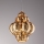 SIRU - Lustr na lanku FOGLIA ORO 1xE27/60W/230V pr. 27 cm zlatá benátské sklo/zlato
