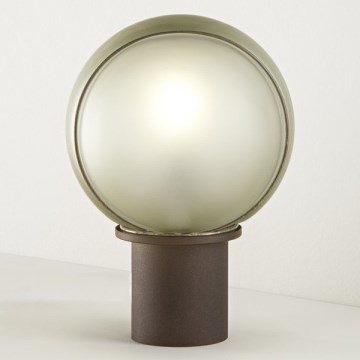 SIRU - Stolní lampa FLORET 1xE14/40W/230V hnědá/šedá benátské sklo