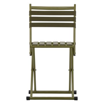 Skládací kempingová židle s opěradlem zelená