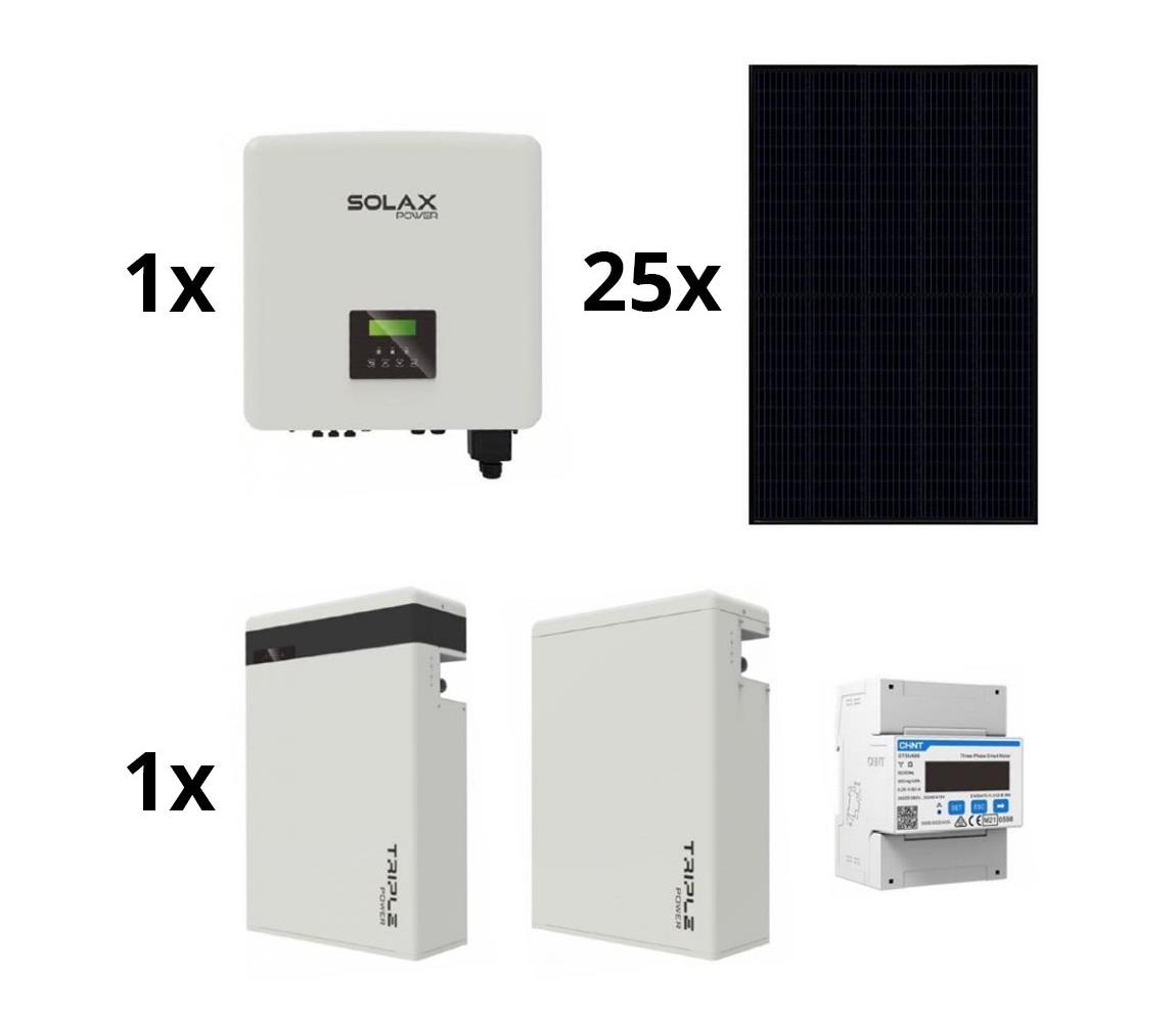 SolaX Power Sol. sestava: SOLAX Power - 10kWp RISEN + 10kW SOLAX měnič 3f + 11,6 kWh baterie SM9999-25ks