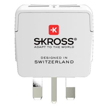 Cestovní adaptér pro UK 230V + 2x USB port