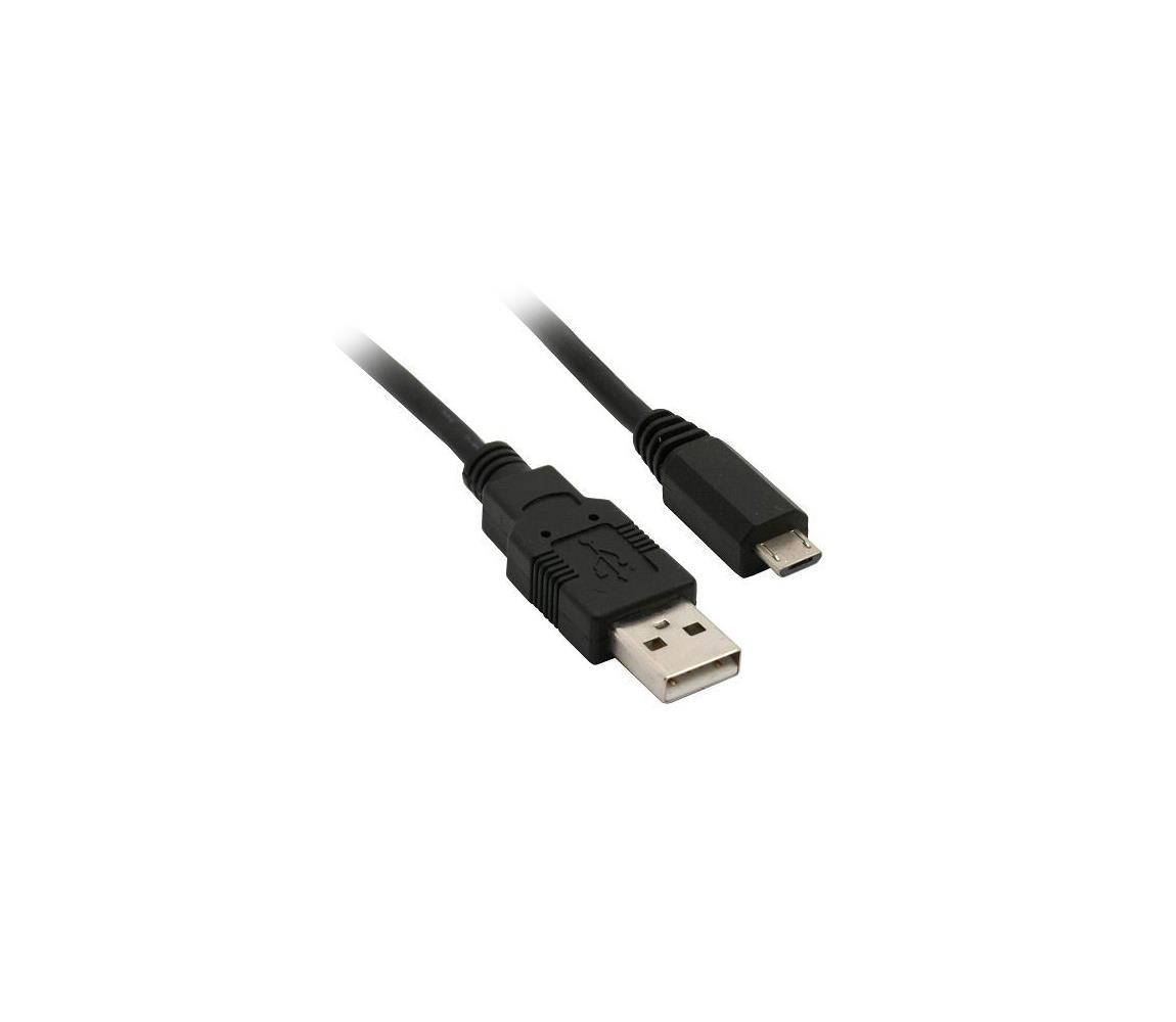 Solight SSC1301E USB 2.0 A konektor - USB B micro konektor, sáček, 1m