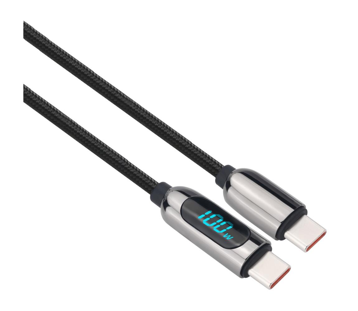 Solight Solight SSC1802 - USB-C kabel s displejem 100W 2m SL1443