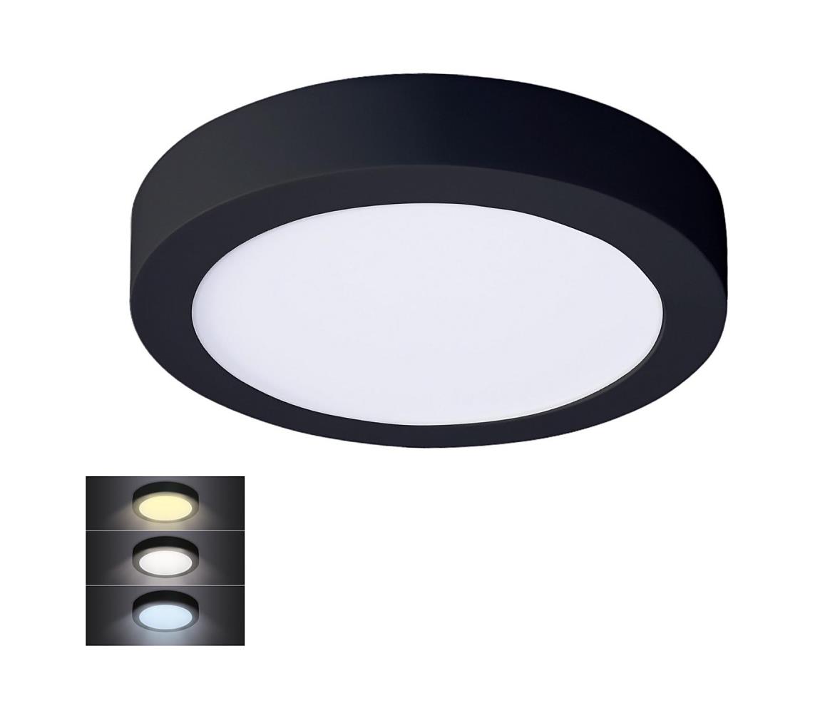 Solight Solight WD172-B - LED Stropní svítidlo LED/18W/230V 3000/4000/6000K černá kulatý SL1395
