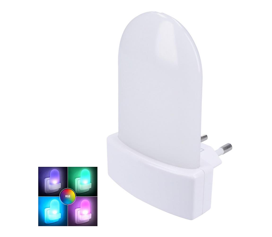 Solight Solight WL910 - LED RGB Orientační svítidlo se senzorem do zásuvky LED/0,5W/230V SL1378