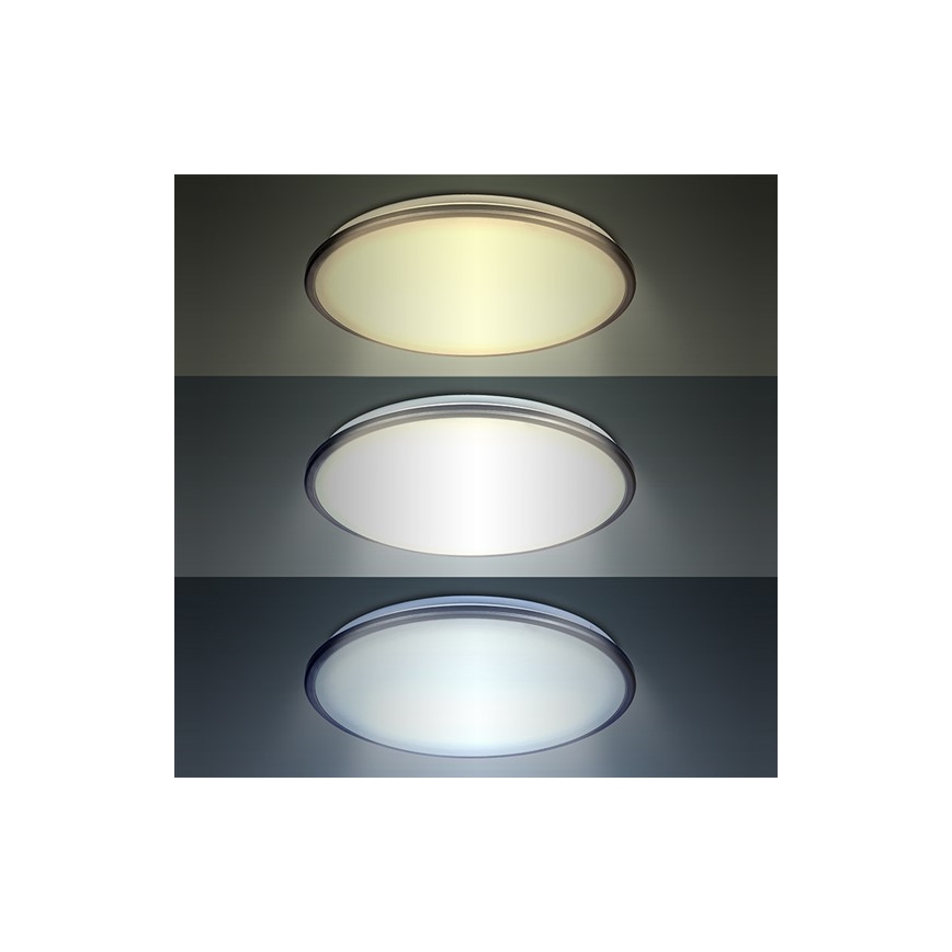 LED Stmívatelné stropní svítidlo SILVER LED/24W/230V + dálkové ovládání