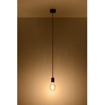 Lustr na Lanku EDISON 1xE27/60W/230V oranžová