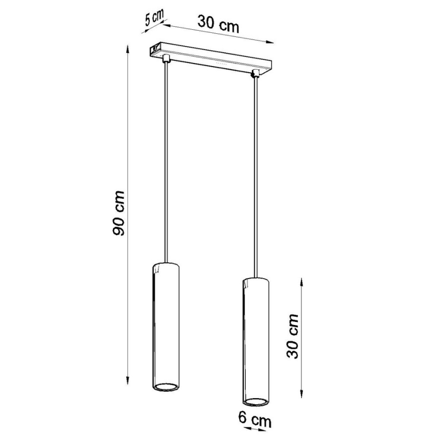 Lustr na lanku LAGOS 2 2xGU10/10W/230V bílá