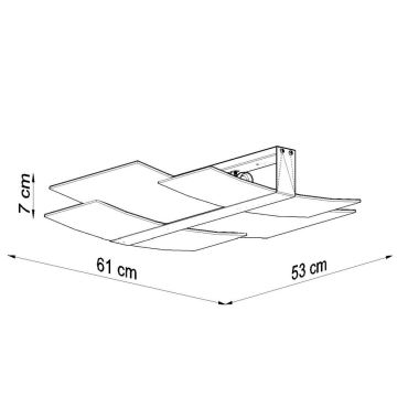 Stropní svítidlo CELIA 3xE27/60W/230V chrom/bílá