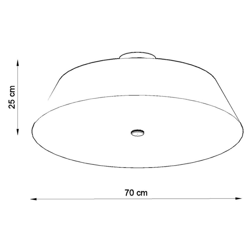 Stropní svítidlo VEGA 5xE27/60W/230V pr. 70 cm černá