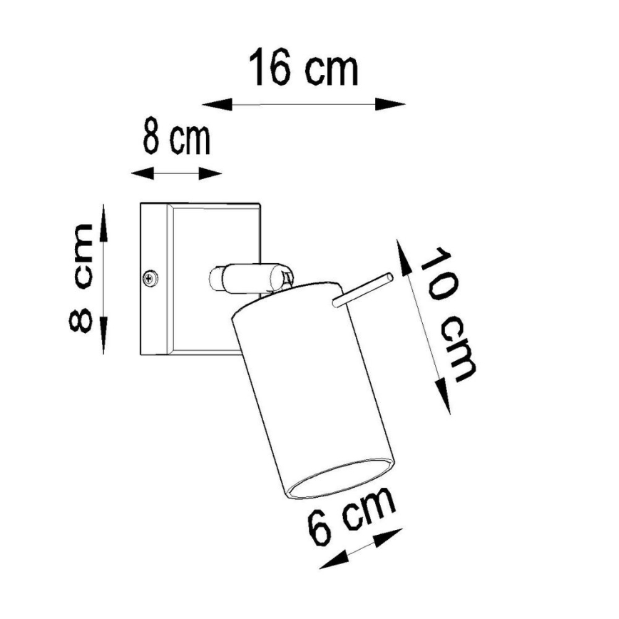 Nástěnné bodové svítidlo RING 1xGU10/40W/230V černá