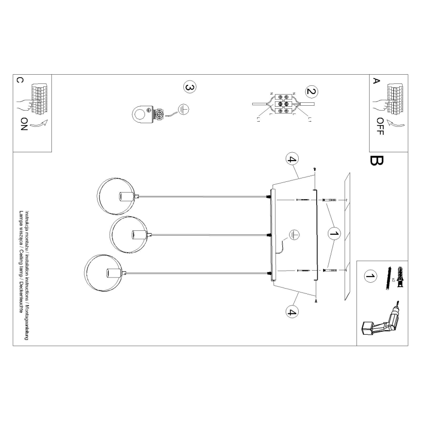 Lustr na lanku TITRAN 3xE27/60W/230V bílá