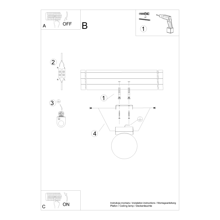 Stropní svítidlo YOLI 1xG9/12W/230V bílá