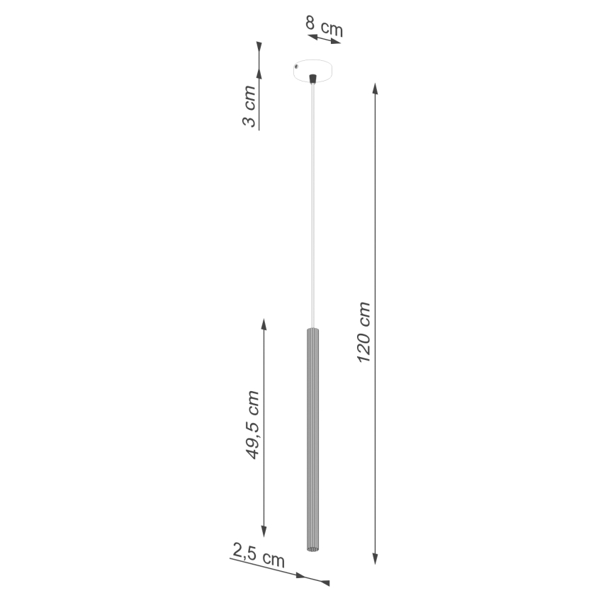 Lustr na lanku ARCHE 1xG9/8W/230V černá