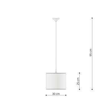 Dětský lustr na lanku UNICORN 1xE27/15W/230V pr. 30 cm jednorožec