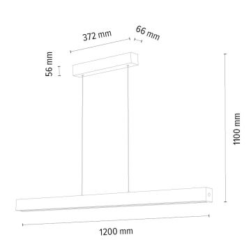 LED Stmívatelný lustr na lanku LEON 3xLED/18W/230V dub – FSC certifikováno