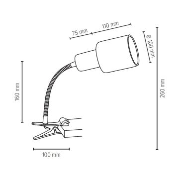 Lampa s klipem TREEHOUSE 1xE27/25W/230V dub – FSC certifikováno