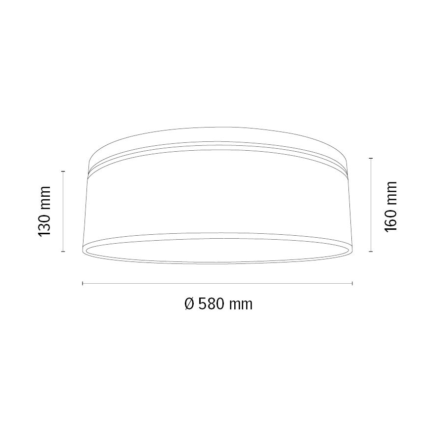 Stropní svítidlo BOHO 3xE27/25W/230V pr. 58 cm dub – FSC certifikováno