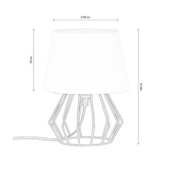 Spot-Light - Stolní lampa MANGOO 1xE27/40W/230V bílá/černá – FSC certifikováno