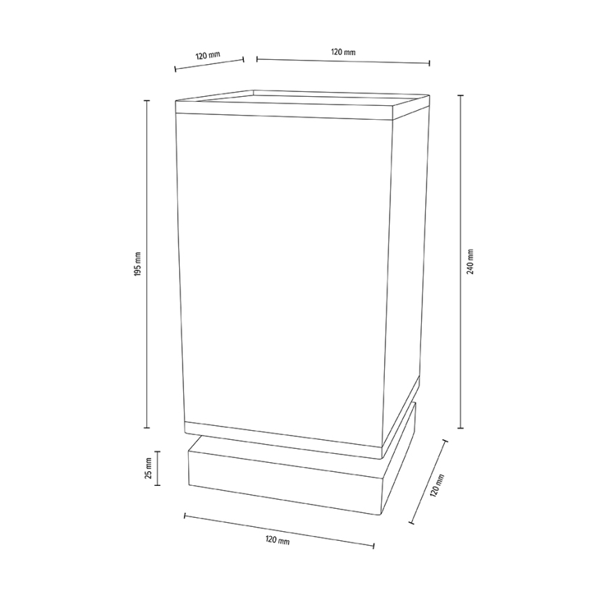 Stolní lampa FIRE 1xE27/25W/230V dub/bílá dub – FSC certifikováno