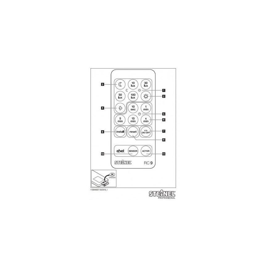 STEINEL 007638 - RC9 dálkové ovládání pro iHF3D senzor