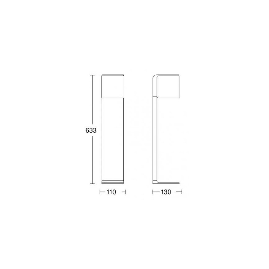 Steinel 055486 - LED Venkovní lampa se senzorem CUBO LED/9,5W/230V IP44 stříbrná