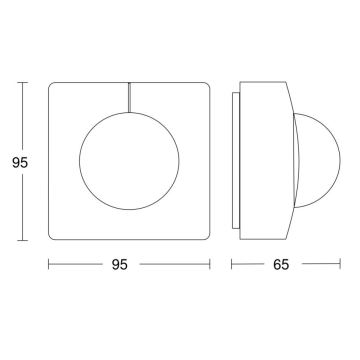 Steinel 058296 - Senzor pohybu IS 345 MX Highbay V3 KNX IP54 hranatý bílá