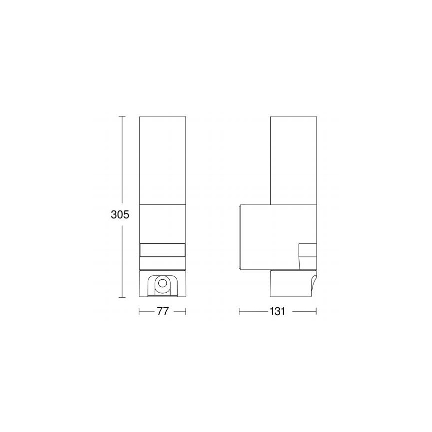 Steinel 065829 - LED Venkovní svítidlo se senzorem a kamerou L 620 LED/13,5W/230V IP44