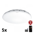 Steinel 079727 - SADA 5x LED Stropní svítidlo se senzorem RS PRO S30 SC LED/25,7W/230V 3000K