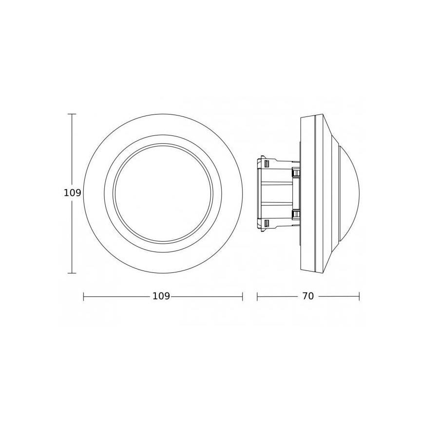 Steinel 087968 - Senzor pohybu podhledový s prezenčním čidlem PD-8 ECO KNX 360° černá