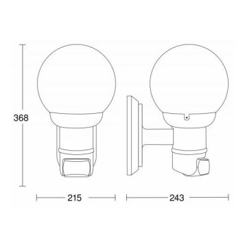 STEINEL 634315 - L 560 S Venkovní senzorová nástěnná lampa bílá IP44
