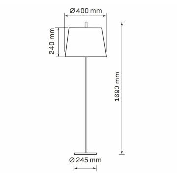 Stojací lampa ELENA 1xE27/20W/230V bílá