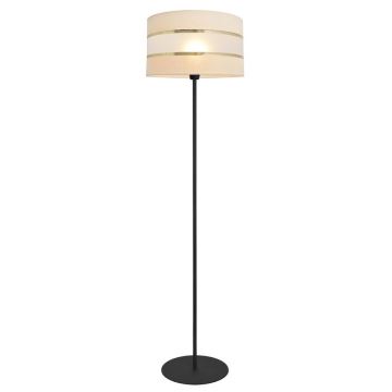 Stojací lampa HELEN 1xE27/60W/230V krémová/černá/zlatá