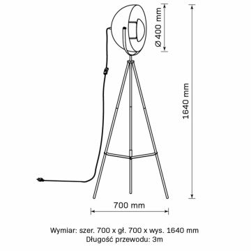 Stojací lampa MATYLDA 1xE27/20W/230V černá/zlatá