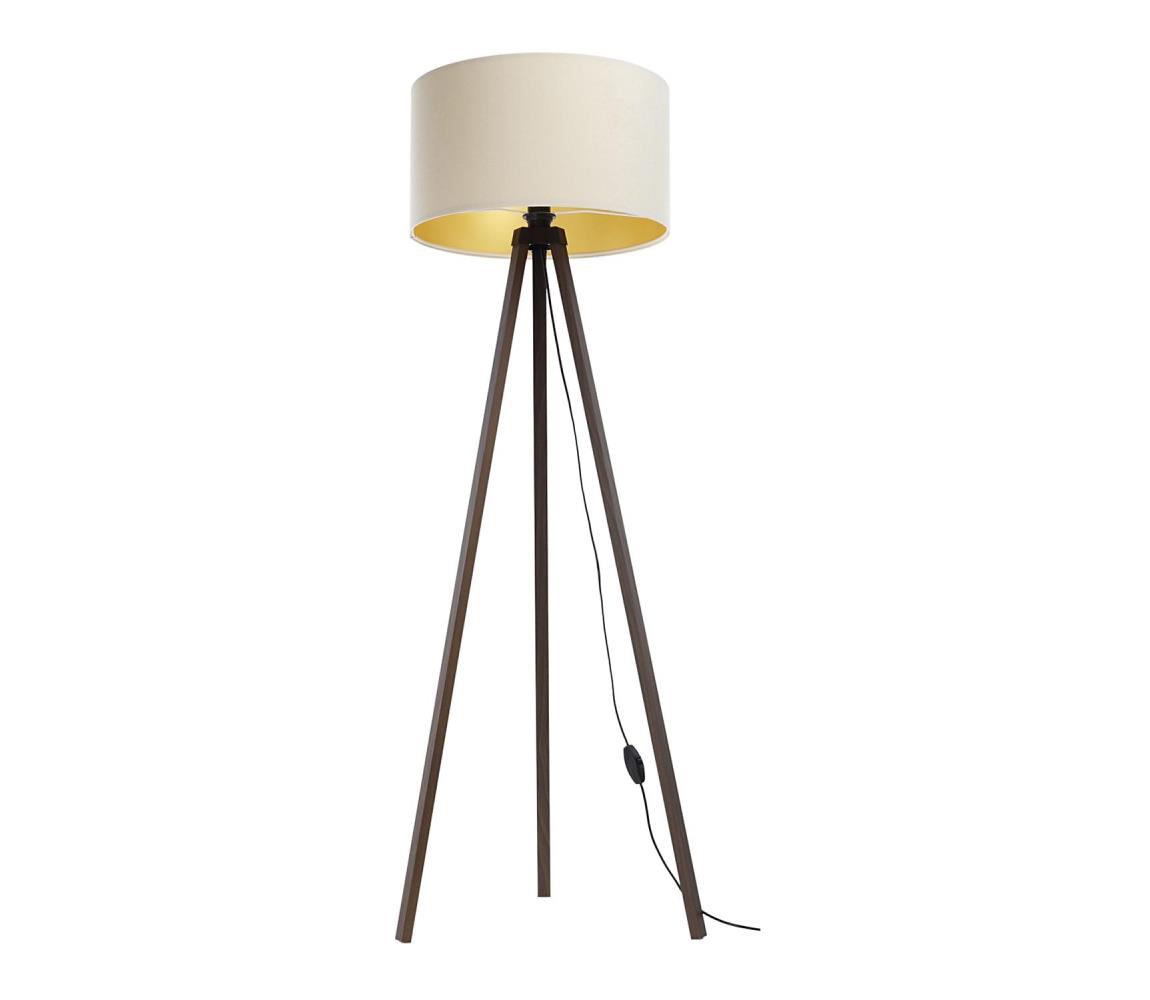  Stojací lampa STANDART 1xE27/60W/230V krémová/hnědá 