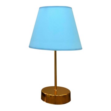 Stolní lampa 1xE27/60W/230V modrá/měděná