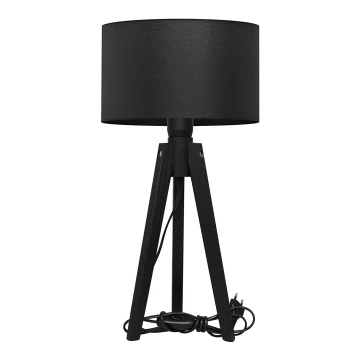 Stolní lampa ALBA 1xE27/60W/230V černá/borovice