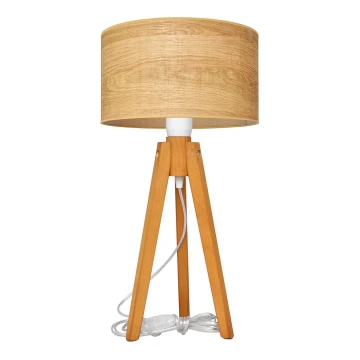 Stolní lampa ALBA 1xE27/60W/230V hnědá/dub