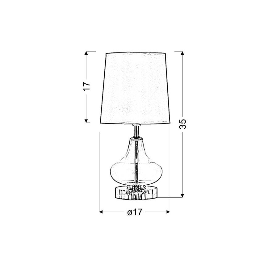 Stolní lampa ALLADINA 1xE14/40W/230V bronz