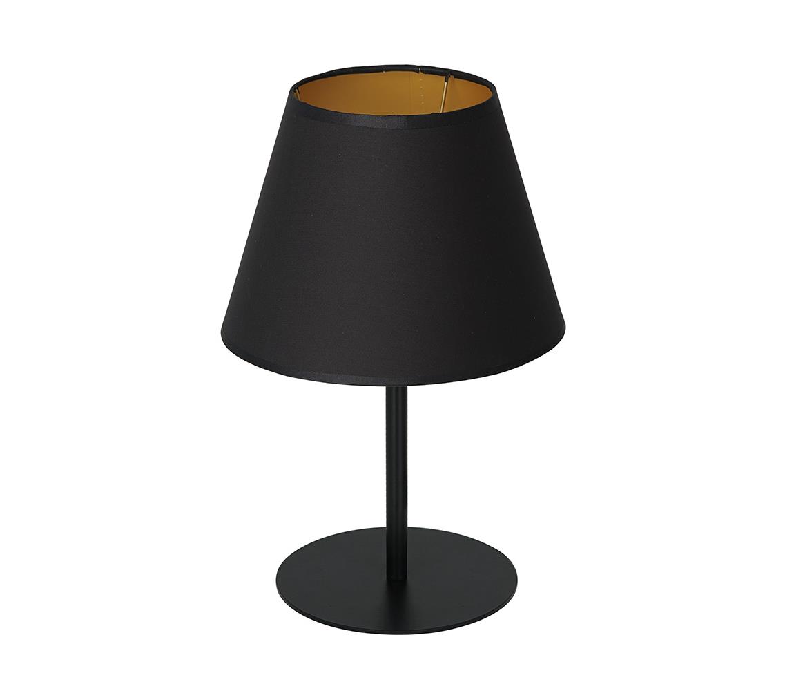 Luminex Stolní lampa ARDEN 1xE27/60W/230V pr. 20 cm černá/zlatá LU3502