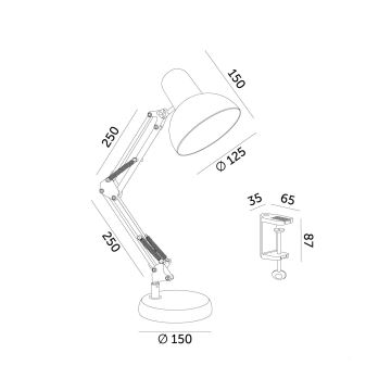 Stolní lampa AURIQ 1xE27/60W/230V bílá